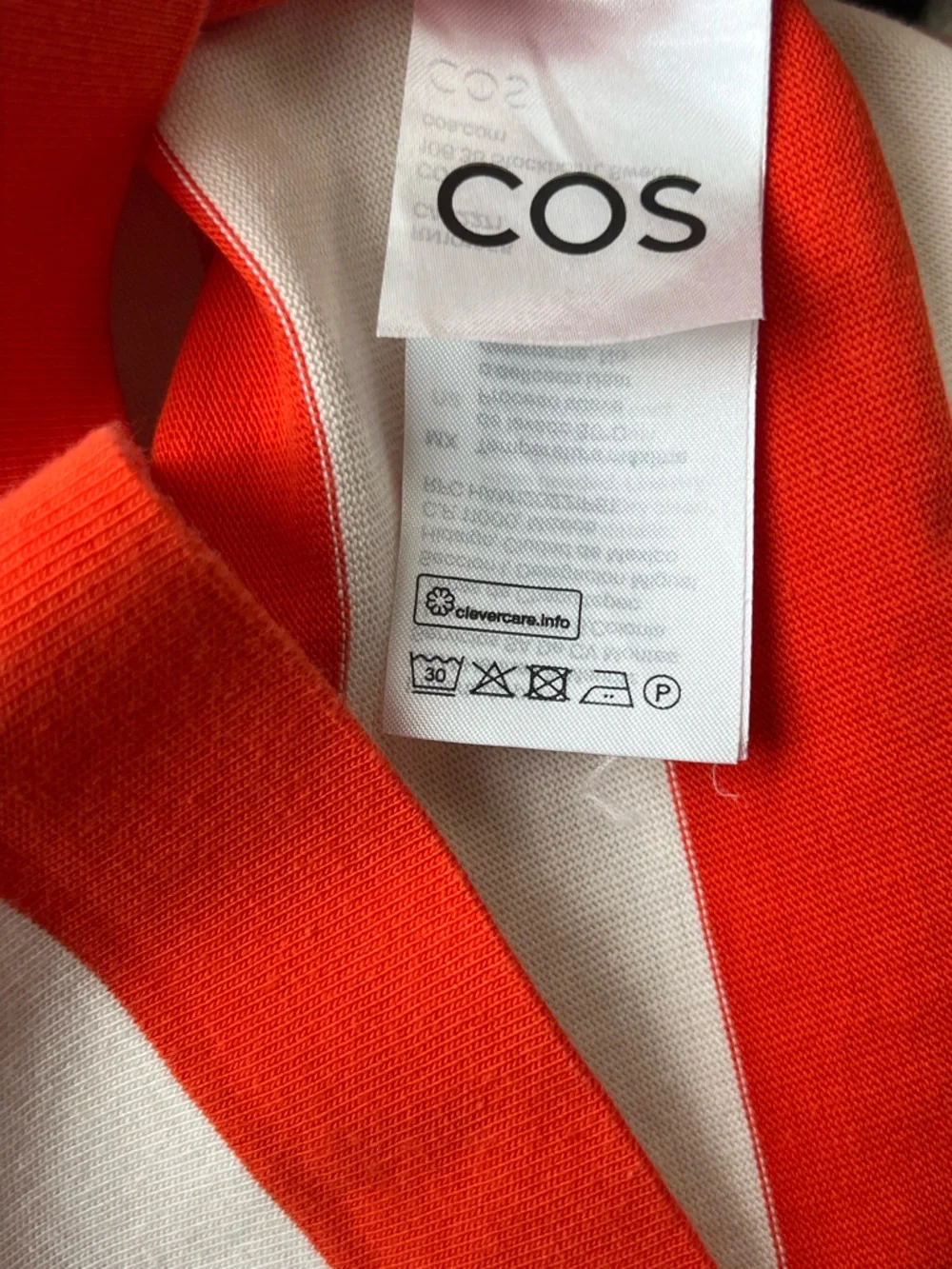 COS High Line Striped Cropped Tee Size M - Picture 8 of 10